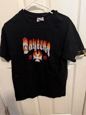 Daytona Flame Graphic  Tee - Black
